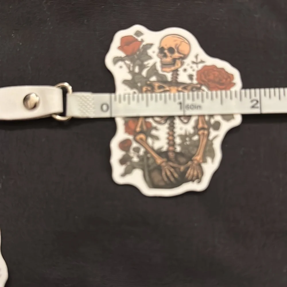 Floral skull stickers/decals.
